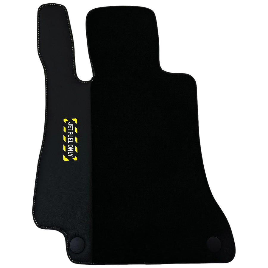 Black Floor Mats For Mercedes Benz GLC-Class X253 SUV (2019-2023) | Fighter Jet Edition - AutoWin
