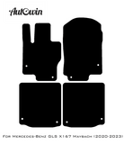 Black Floor Mats For Mercedes Benz GLS-Class X167 Maybach (2020-2023) | AutoWin Edition - AutoWin