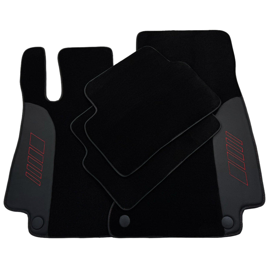Black Floor Mats For Mercedes Benz S-Class C126 Coupe (1981-1991) | AutoWin Edition - AutoWin