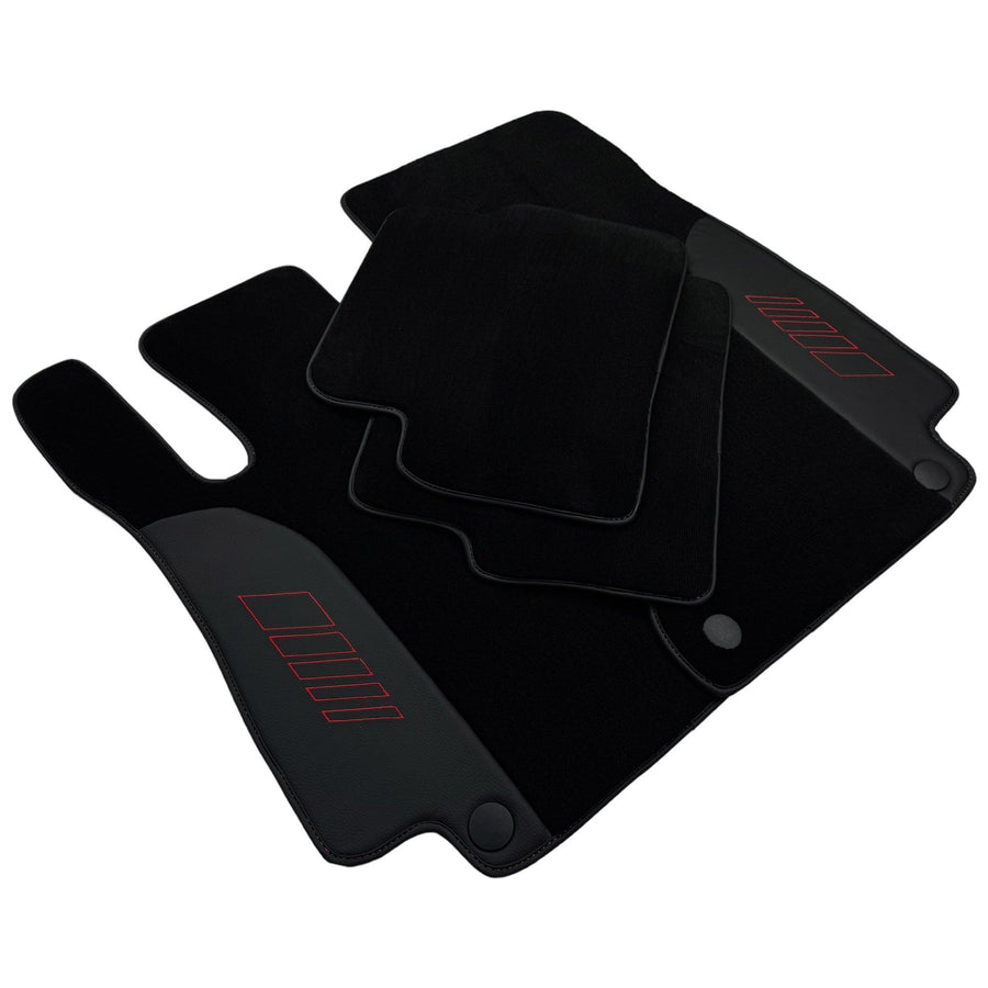Black Floor Mats For Mercedes Benz S-Class W126 (1979-1991) | AutoWin Edition - AutoWin