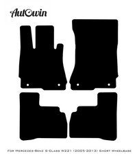 Black Floor Mats For Mercedes Benz S-Class W221 (2005-2013) Short Wheelbase | AutoWin Edition - AutoWin