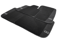 Black Floor Mats For Rolls Royce Black Badge Phantom Fluorescent Logo - AutoWin