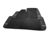 Black Floor Mats For Rolls Royce Black Badge Phantom Fluorescent Logo - AutoWin