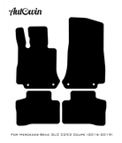 Black Leather Floor Mats For Mercedes Benz GLE-Class C167 Coupe - 5 Seats (2020-2023) Hybrid | ER56 Design - AutoWin