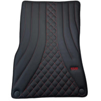 Black Leather Floor Mats For Mercedes Benz S-Class X222 Maybach (2015-2021) | ER56 Design - AutoWin