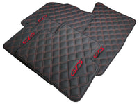 Black Leather Floor Mats for Porsche Macan GTS - AutoWin