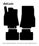 Black Luxury Floor Mats For Mercedes Benz A-Class W169 (2004-2012) | ER56 Design - AutoWin