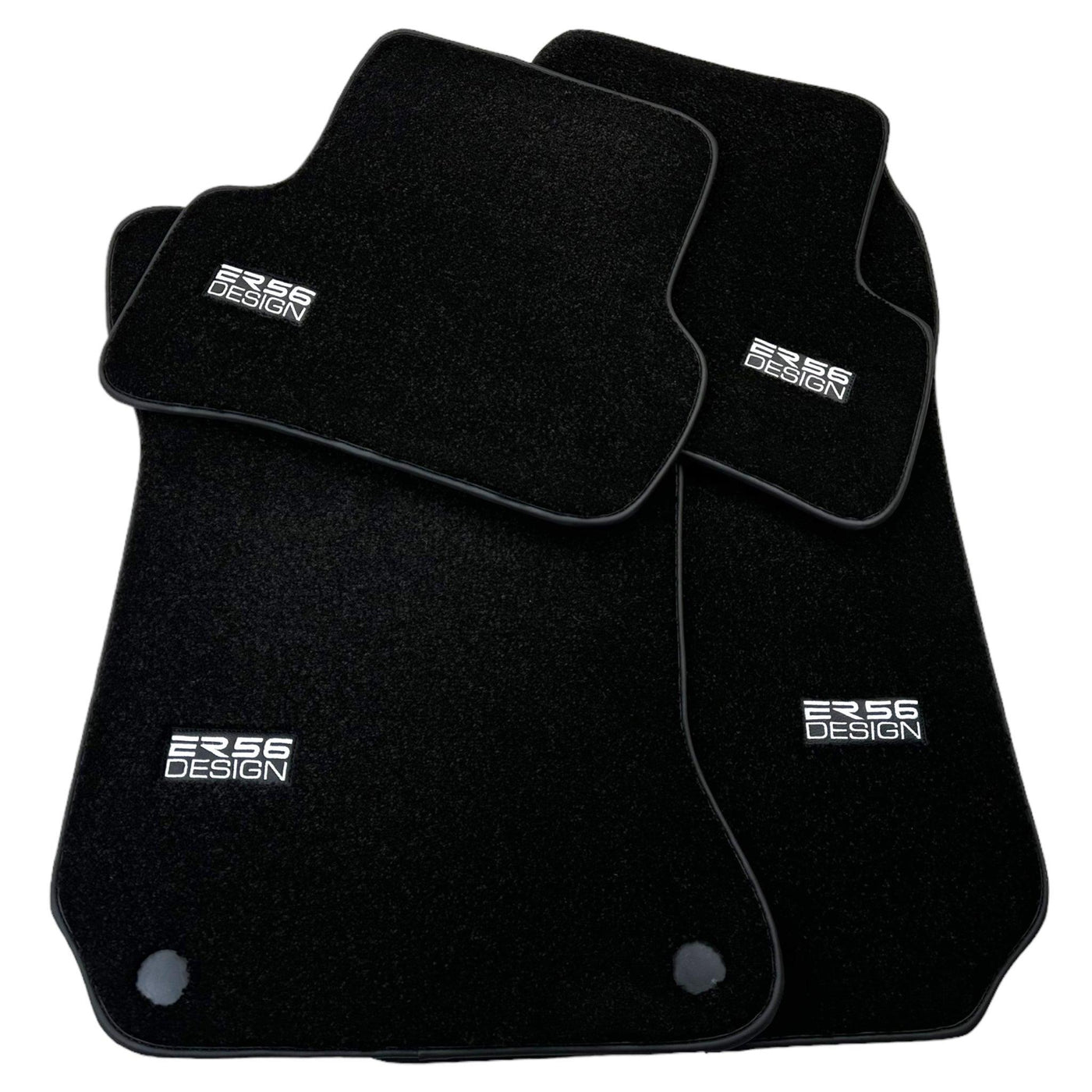 Black Luxury Floor Mats For Mercedes Benz C-Class C204 Coupe (2011-2015) | ER56 Design - AutoWin