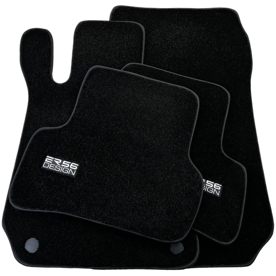 Black Luxury Floor Mats For Mercedes Benz C-Class W203 Sedan (2000-2007) | ER56 Design - AutoWin
