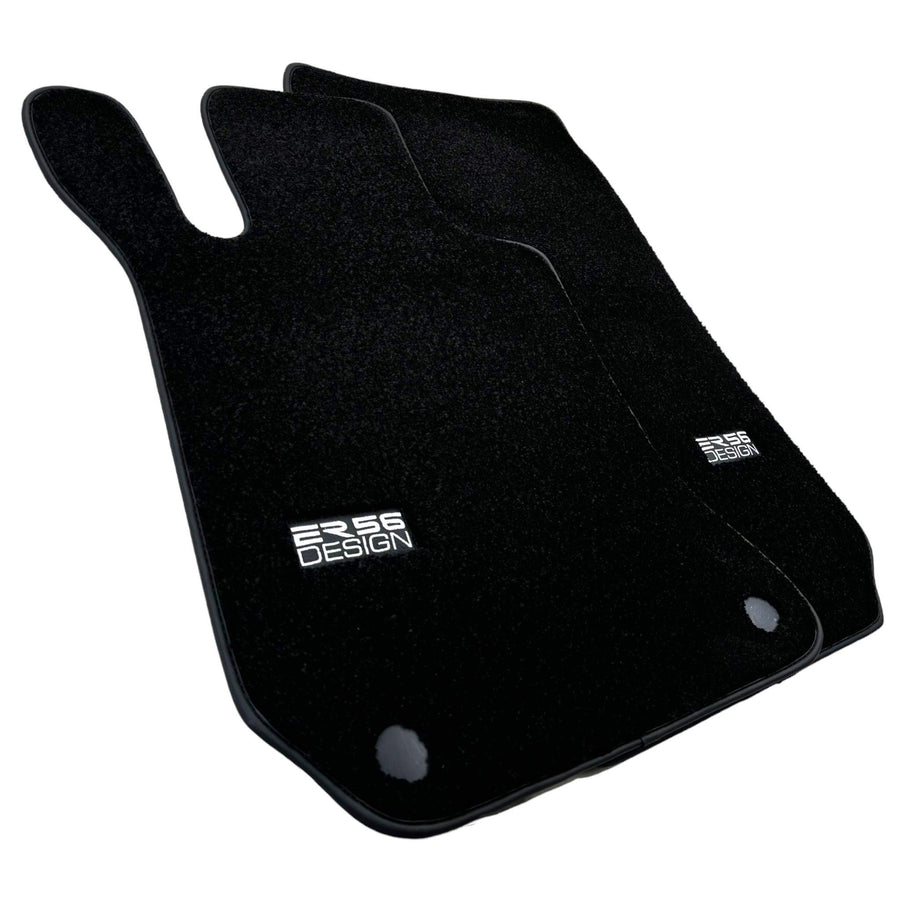 Black Luxury Floor Mats For Mercedes Benz CLK-Class A208 Convertible (1998-2003) | ER56 Design - AutoWin
