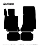 Black Luxury Floor Mats For Mercedes Benz E-Class A238 Convertible (2017-2023) | ER56 Design - AutoWin