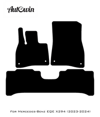 Black Luxury Floor Mats For Mercedes Benz EQE-Class X294 (2023-2024) | ER56 Design - AutoWin