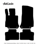 Black Luxury Floor Mats For Mercedes Benz GLC-Class X253 SUV (2015-2019) | ER56 Design - AutoWin