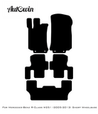 Black Luxury Floor Mats For Mercedes Benz R-Class W251 (2005-2013) Short Wheelbase | ER56 Design - AutoWin