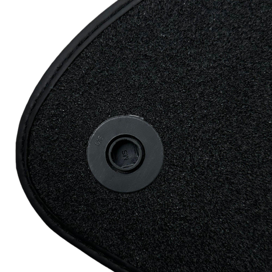 Black Luxury Floor Mats For Mercedes Benz S-Class C126 Coupe (1981-1991) | ER56 Design - AutoWin