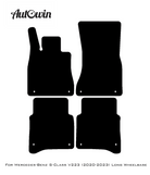 Black Luxury Floor Mats For Mercedes Benz S-Class V223 (2020-2023) Long Wheelbase | ER56 Design - AutoWin