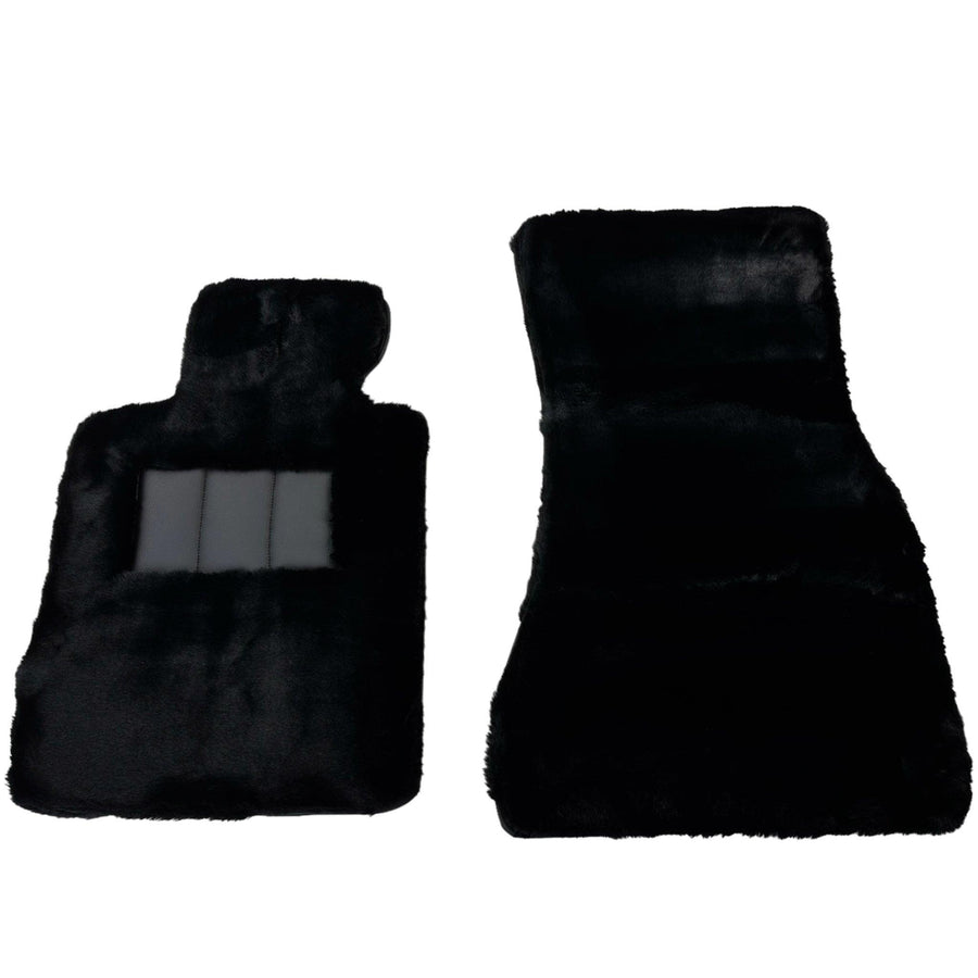 Black Sheepskin Floor Floor Mats For BMW 5 Series E39 - AutoWin