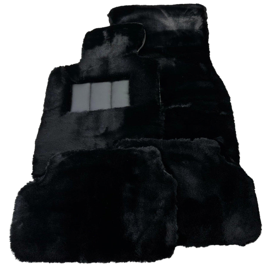Black Sheepskin Floor Floor Mats For BMW X3 Series G01 - AutoWin