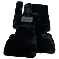 Black Sheepskin Floor Mats For Mercedes Benz E-Class W211 Sedan (2002-2009) | ER56 Design - AutoWin