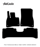 Black Sheepskin Floor Mats For Mercedes Benz EQE-Class X294 (2023-2024) | ER56 Design - AutoWin