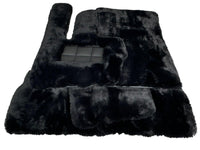 Black Sheepskin Floor Mats For Mercedes-Benz G Class 2019-2022 W463 ER56 Design - AutoWin