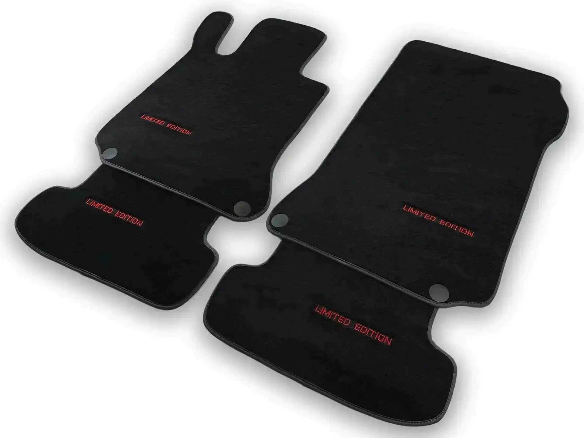 Black Sheepskin Floor Mats For Mercedes Benz GLK-Class X204 (2008-2012) | ER56 Design - AutoWin
