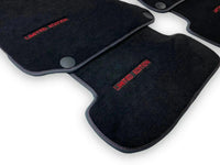 Black Sheepskin Floor Mats For Mercedes Benz GLK-Class X204 (2012-2015) | ER56 Design - AutoWin