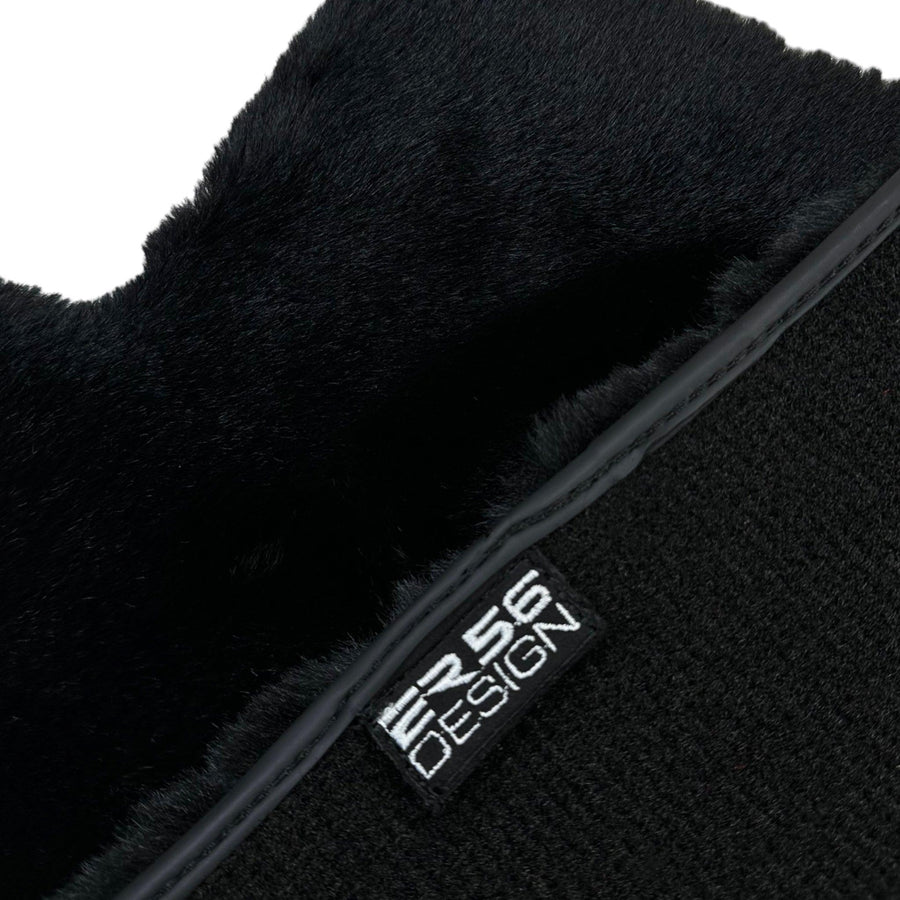 Black Sheepskin Floor Mats For Mercedes Benz S-Class V223 (2021-2023) Hybrid | ER56 Design - AutoWin