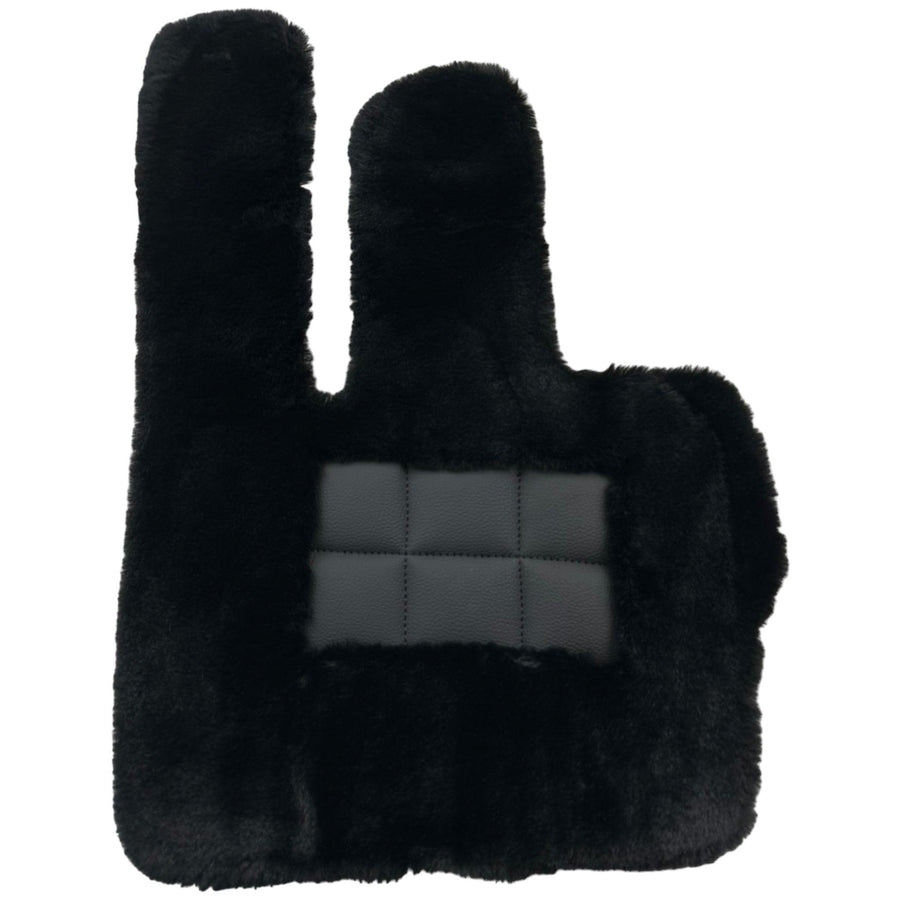 Black Sheepskin Floor Mats For Mercedes Benz S-Class V223 (2021-2023) Hybrid | ER56 Design - AutoWin