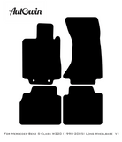 Black Sheepskin Floor Mats For Mercedes Benz S-Class W220 (1998-2005) Long Wheelbase | ER56 Design - AutoWin