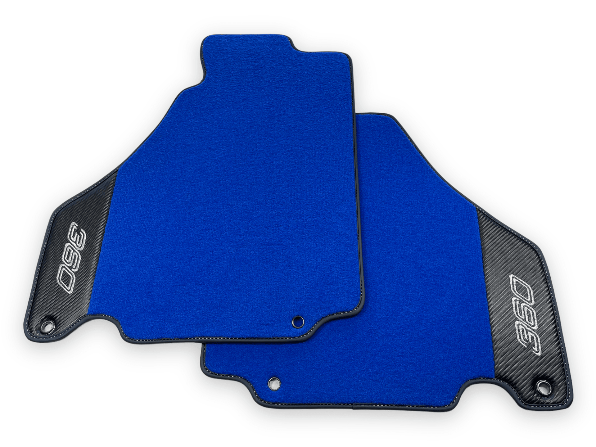 Blue Floor Mats For Ferrari 360 Modena 1999-2005 With Carbon Fiber Leather - AutoWin