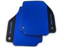 Blue Floor Mats For Ferrari 488 GTB 2016-2022 Carpets With Alcantara Leather - AutoWin