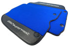 Blue Floor Mats For Ferrari 812 Superfast With Carbon Fiber Leather - AutoWin