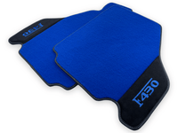 Blue Floor Mats For Ferrari F430 2004-2009 With Alcantara Leather - AutoWin