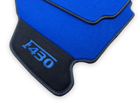 Blue Floor Mats For Ferrari F430 2004-2009 With Alcantara Leather - AutoWin