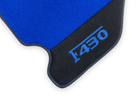 Blue Floor Mats For Ferrari F430 2004-2009 With Alcantara Leather - AutoWin