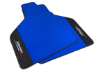Blue Floor Mats for Lamborghini Diablo 1990-2001 With Alcantara Leather - AutoWin