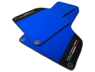 Blue Floor Mats for Lamborghini Huracan With Alcantara Leather - AutoWin