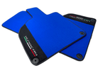 Blue Floor Mats for Lamborghini Huracan With Alcantara Leather - AutoWin