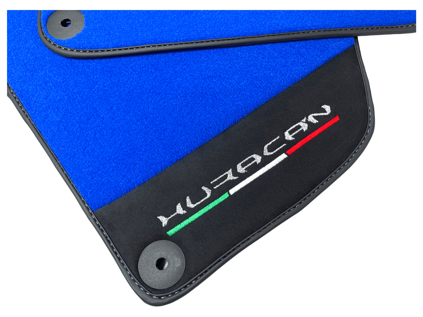 Blue Floor Mats for Lamborghini Huracan With Alcantara Leather - AutoWin