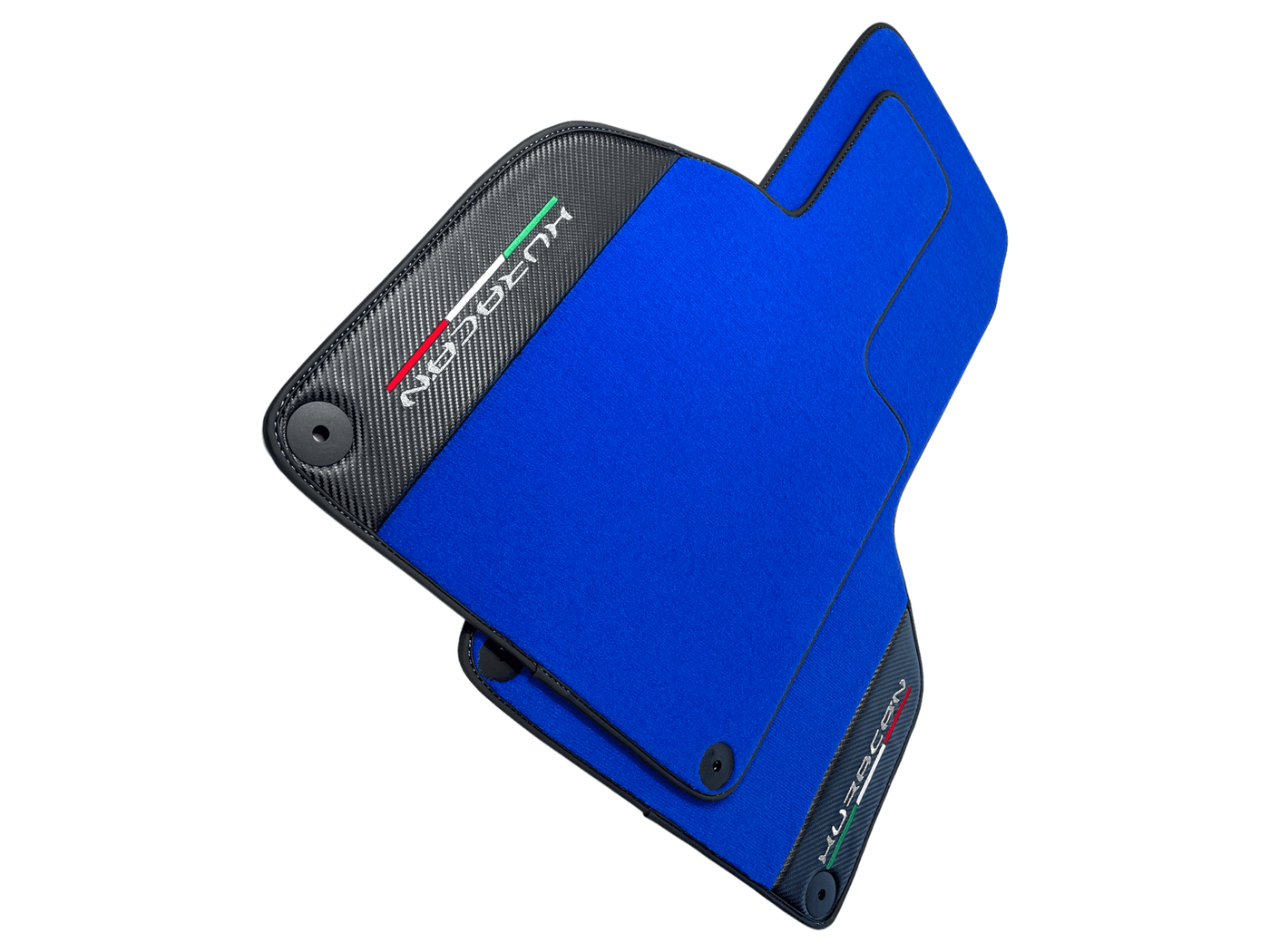 Blue Floor Mats for Lamborghini Huracan With Carbon Fiber Leather - AutoWin