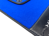 Blue Floor Mats for Lamborghini Huracan With Carbon Fiber Leather - AutoWin