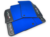 Blue Floor Mats For Lamborghini Urus With Carbon Leather - AutoWin
