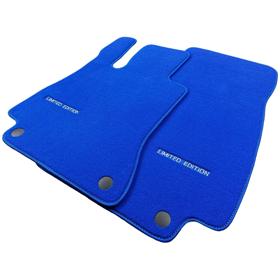 Blue Floor Mats For Mercedes Benz C-Class C205 Coupe (2015-2018) | Limited Edition - AutoWin