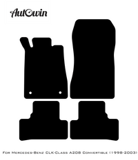 Blue Floor Mats For Mercedes Benz CLK-Class A208 Convertible (1998-2003) | Limited Edition - AutoWin