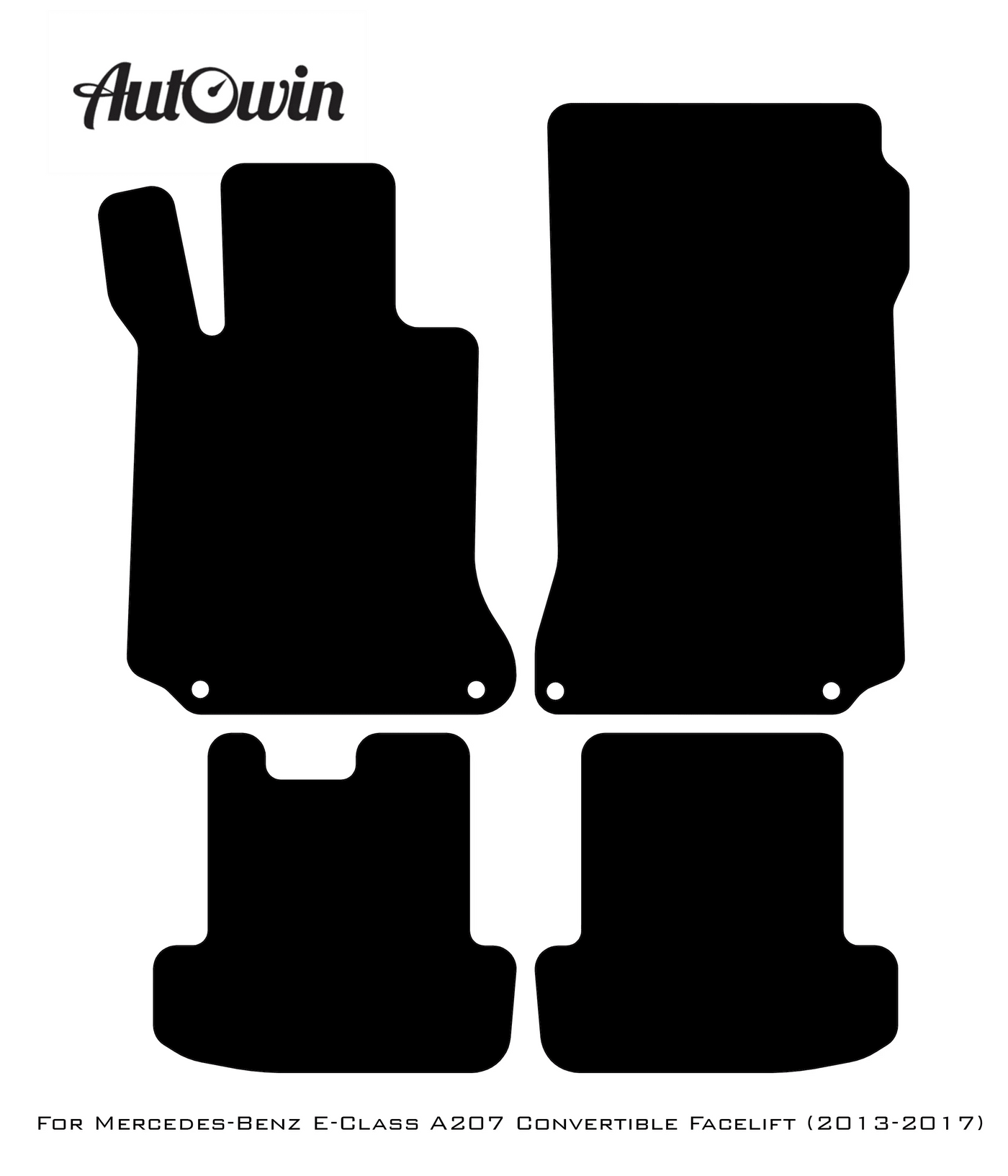 Blue Floor Mats For Mercedes Benz E-Class A207 Convertible Facelift (2013-2017) | Limited Edition - AutoWin