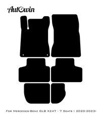 Blue Floor Mats For Mercedes Benz GLB-Class X247 (2020-2023) | Limited Edition - AutoWin