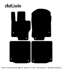 Blue Floor Mats For Mercedes Benz GLS-Class X167 Maybach (2020-2023) | Limited Edition - AutoWin