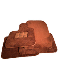 Brown Sheepskin Floor Mats For Rolls Royce Cullinan Rr31 2018-2023 Er56 Design Brand - AutoWin