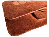 Brown Sheepskin Floor Mats For Rolls Royce Dawn Rr6 2016-2023 Er56 Design Brand - AutoWin